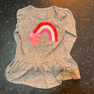 Girls cute sweater with ruffles